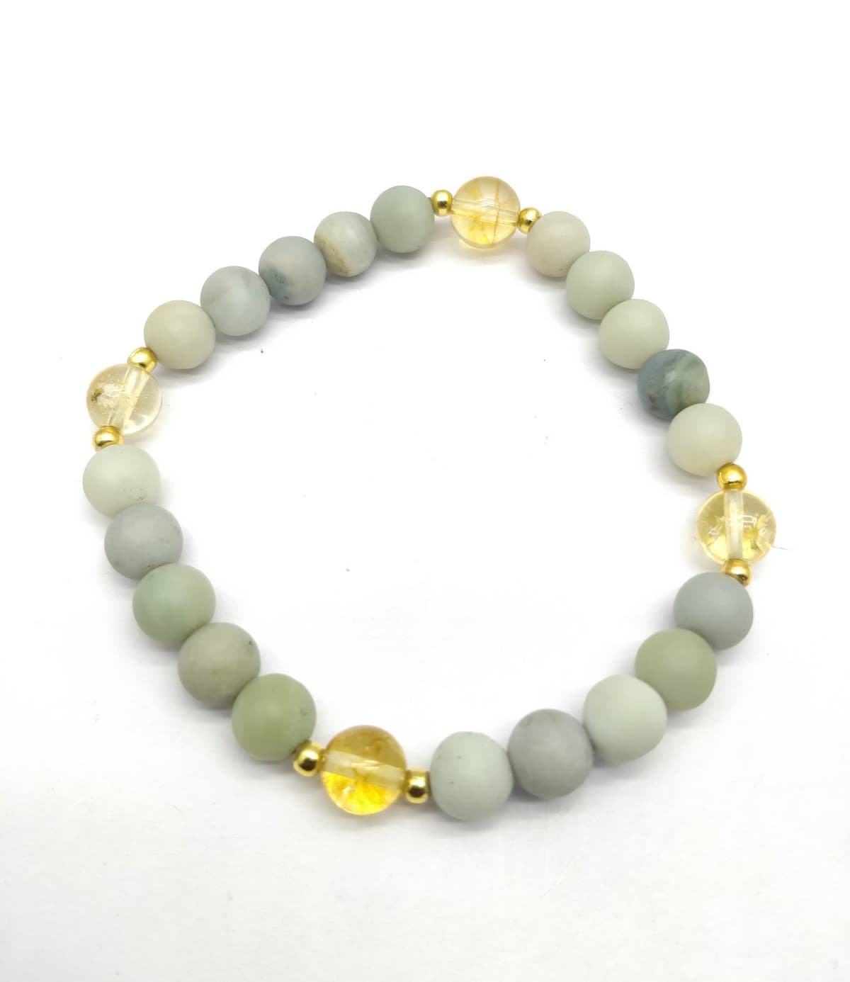 Amazonite Bead Bracelet – Matte, 8 mm Round, 7.5" Length